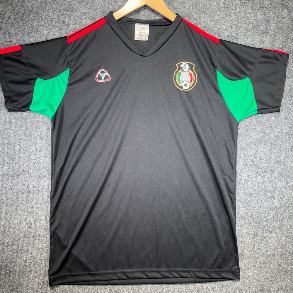 Mexico National Team Yarlin Soccer Jersey Mens Large Black Green Red Viva Mexico